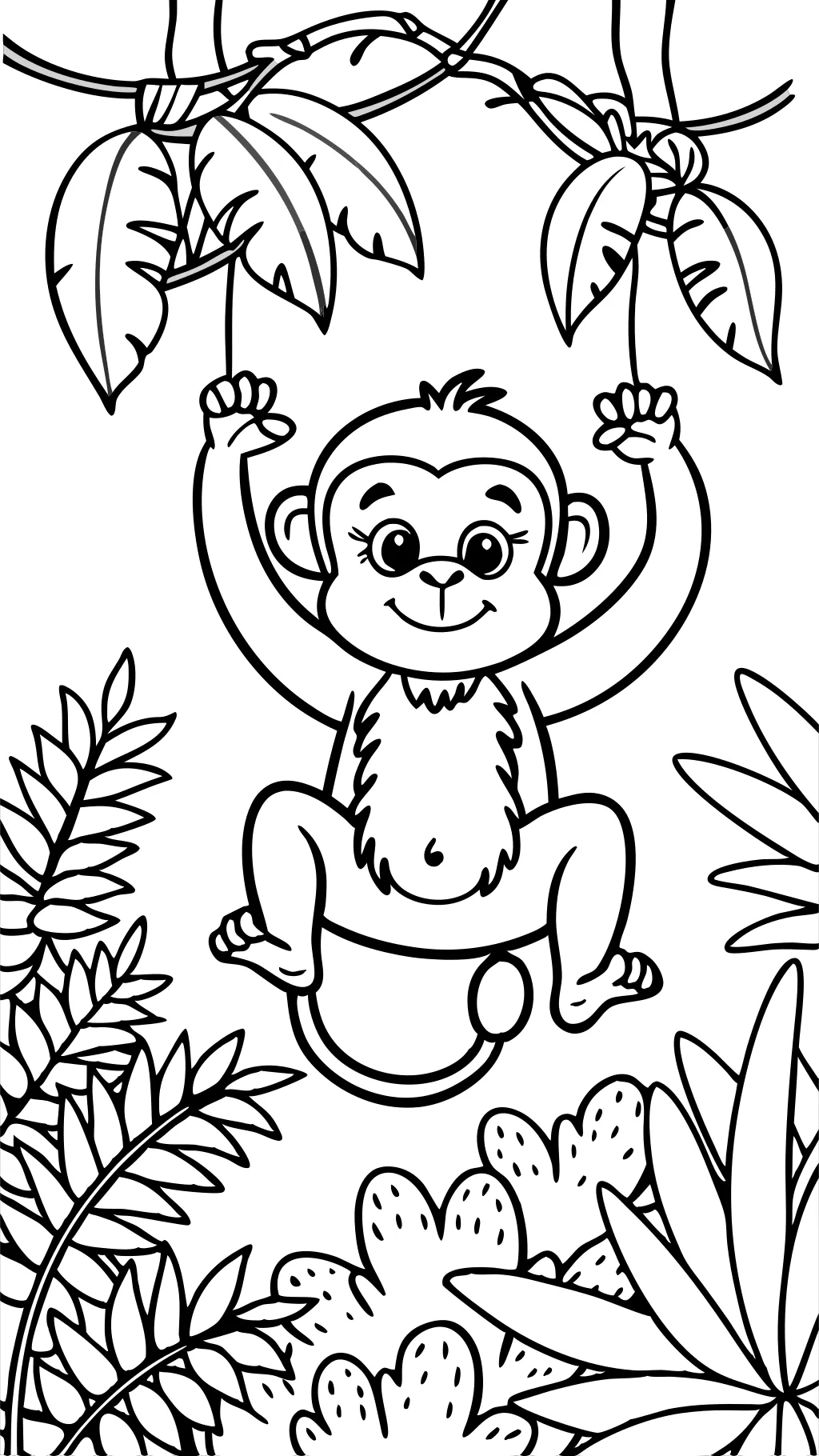 coloring pages monkeys printable